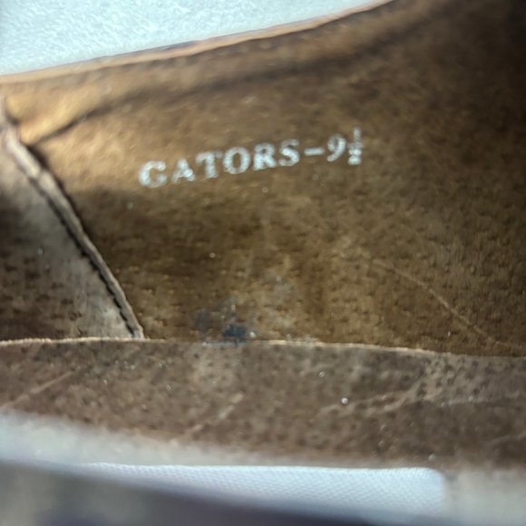 VTG Zoot Suit Faux Alligator Oxford Formal Dark Brown Dress Shoe Rare OOAK NWOT - Picture 14 of 14